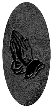 DG5000-516-BK-SH-BK Black Praying Hands Shimmer Black